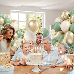 Ballongsett i Sage Green, Sand & Gull – 60 stk til Fest & Baby Shower - Dara Foto