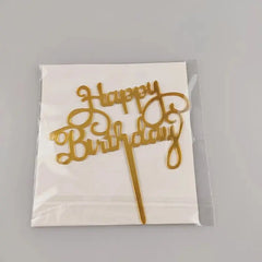 Kaketopper “Happy Birthday” akryl - Dara Foto