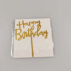 Kaketopper “Happy Birthday” akryl - Dara Foto