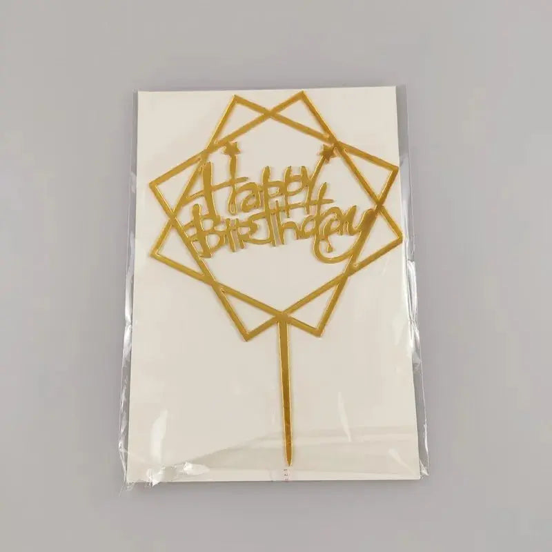 Kaketopper “Happy Birthday” akryl - Dara Foto